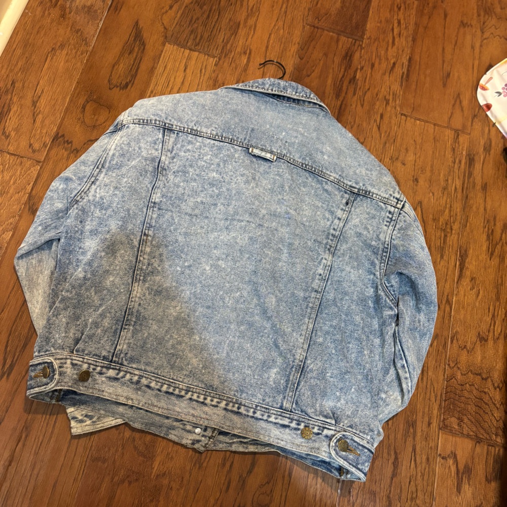 Vintage 80s Acid Wash Denim/Jean Jacket Unisex Men’s Sm Women’s Med - Picture 3 of 13